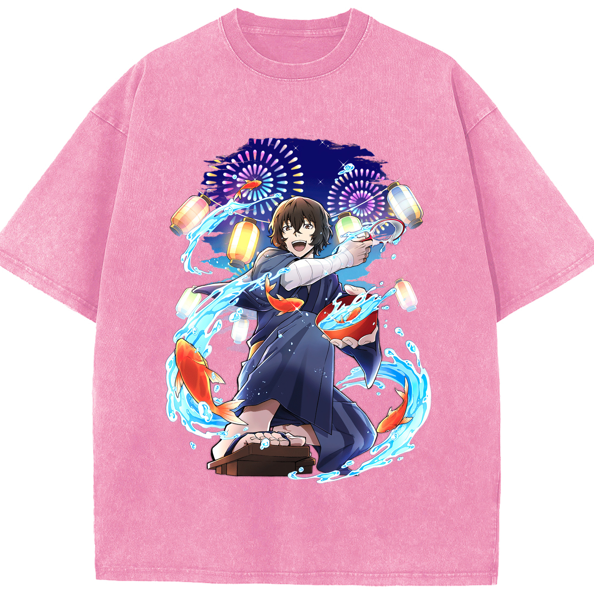 （画像用） 文豪ストレイドッグス Bungo Stray Dogs 綿100% ヴィンテージ風 半袖Tシャツ（フロントプリント）